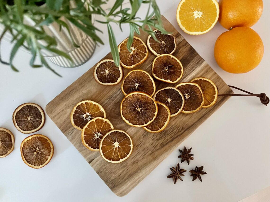 hur gör man torkade apelsinskivor till jul
